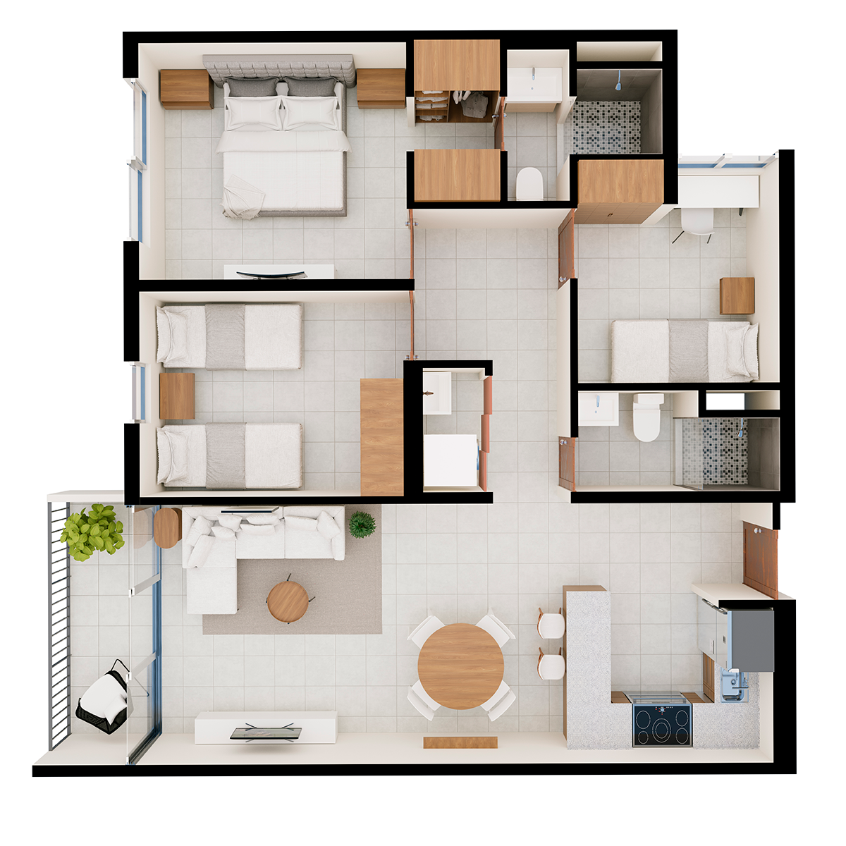 Plano apartamento A